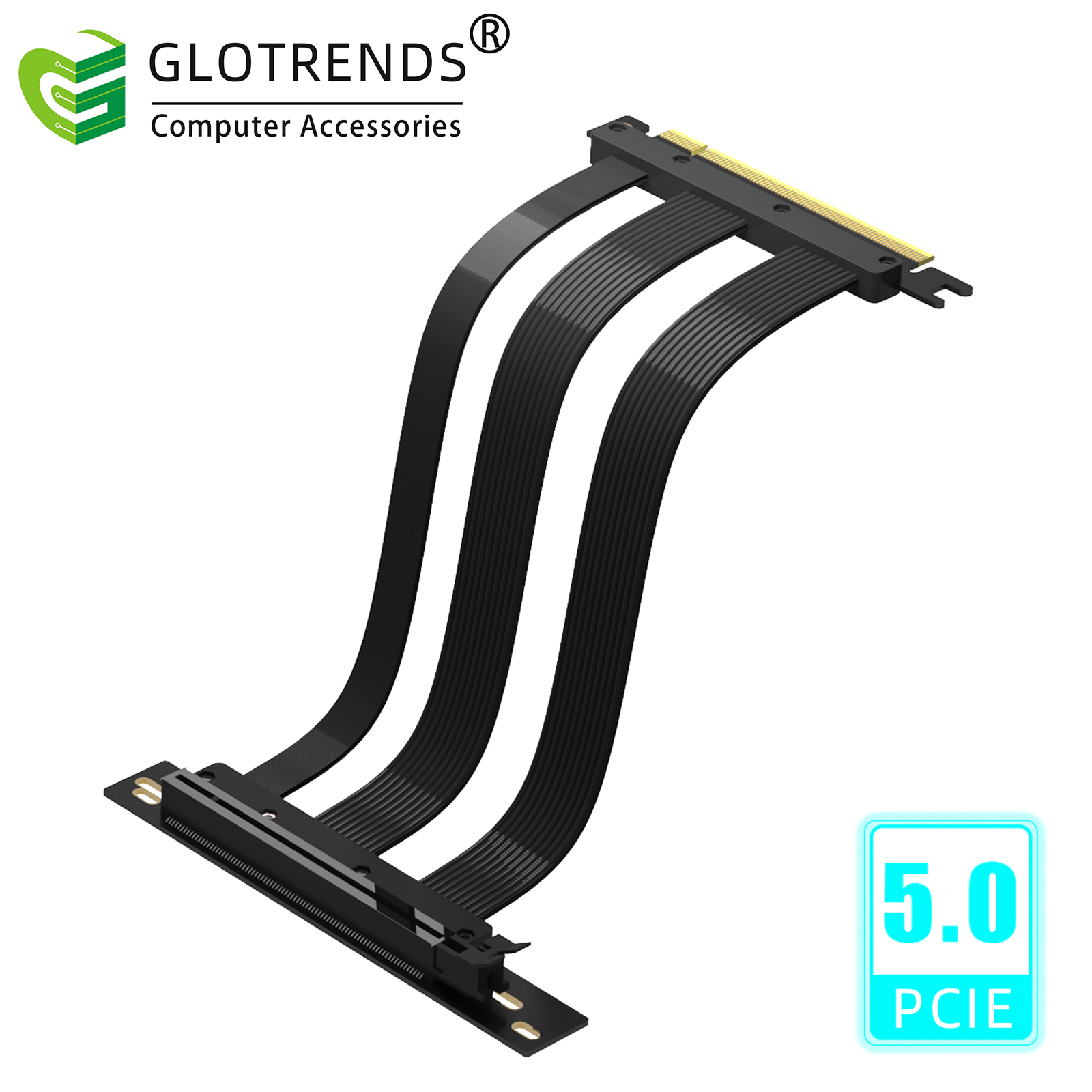 Pcie 4.0 X16 Riser Cable 90 Degree - PCIE 5.0 Riser Cable, Compatible with