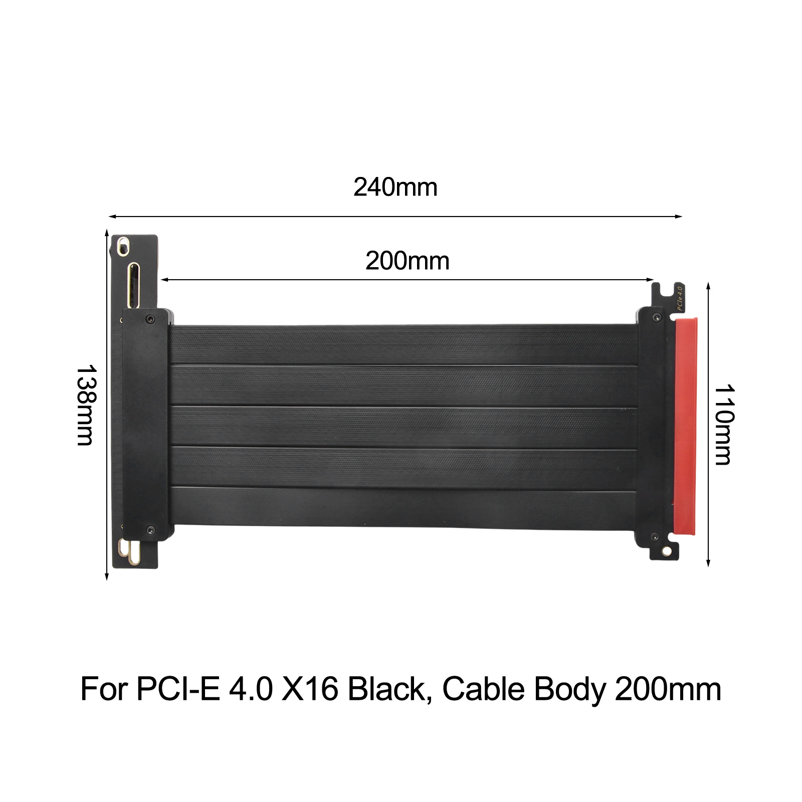 For PCIe 4.0 X16 Riser Cable 2 - огляд і ціна Pcie 4.0 X16 Riser Cable 90 Degree