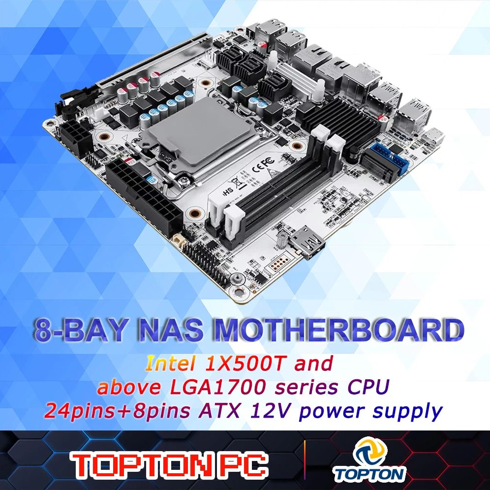 8-Bay NAS Mini ITX Motherboard - огляд і ціна Lga 1700 Ddr5 Itx Motherboard
